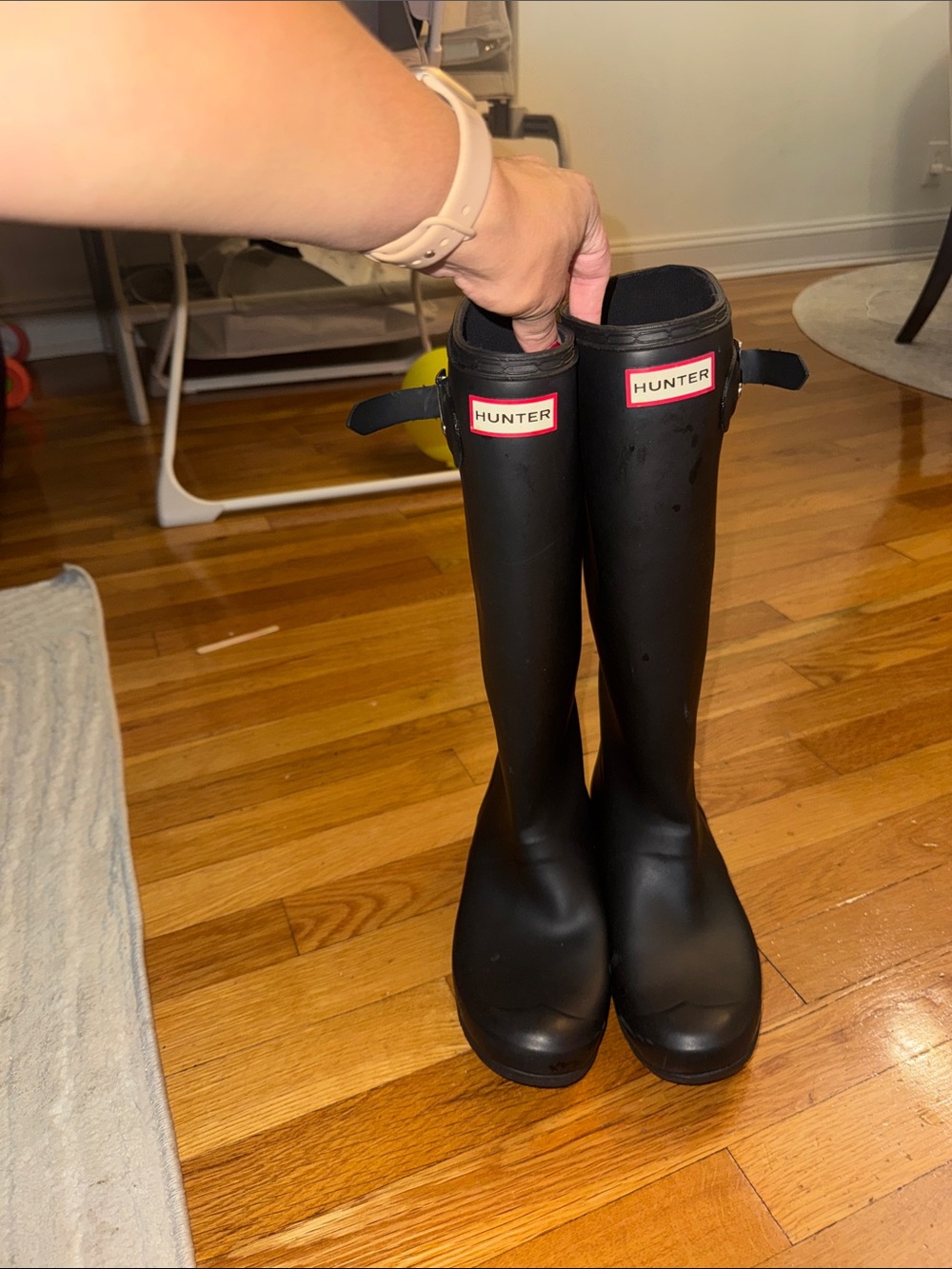 Hunter Tall Black Waterproof Rubber Rain Boots